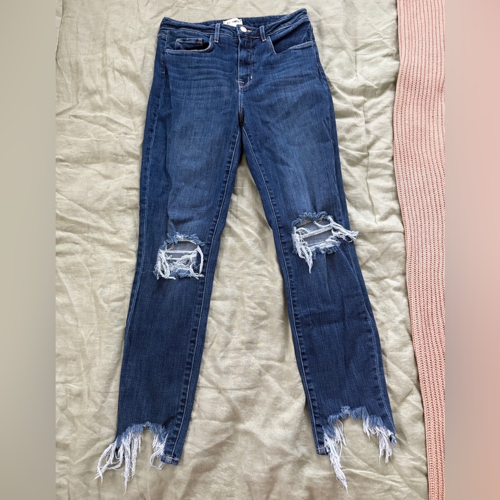 L'agence High‎ Line High Rise Skinny Jeans in Vintage Destruct size 27